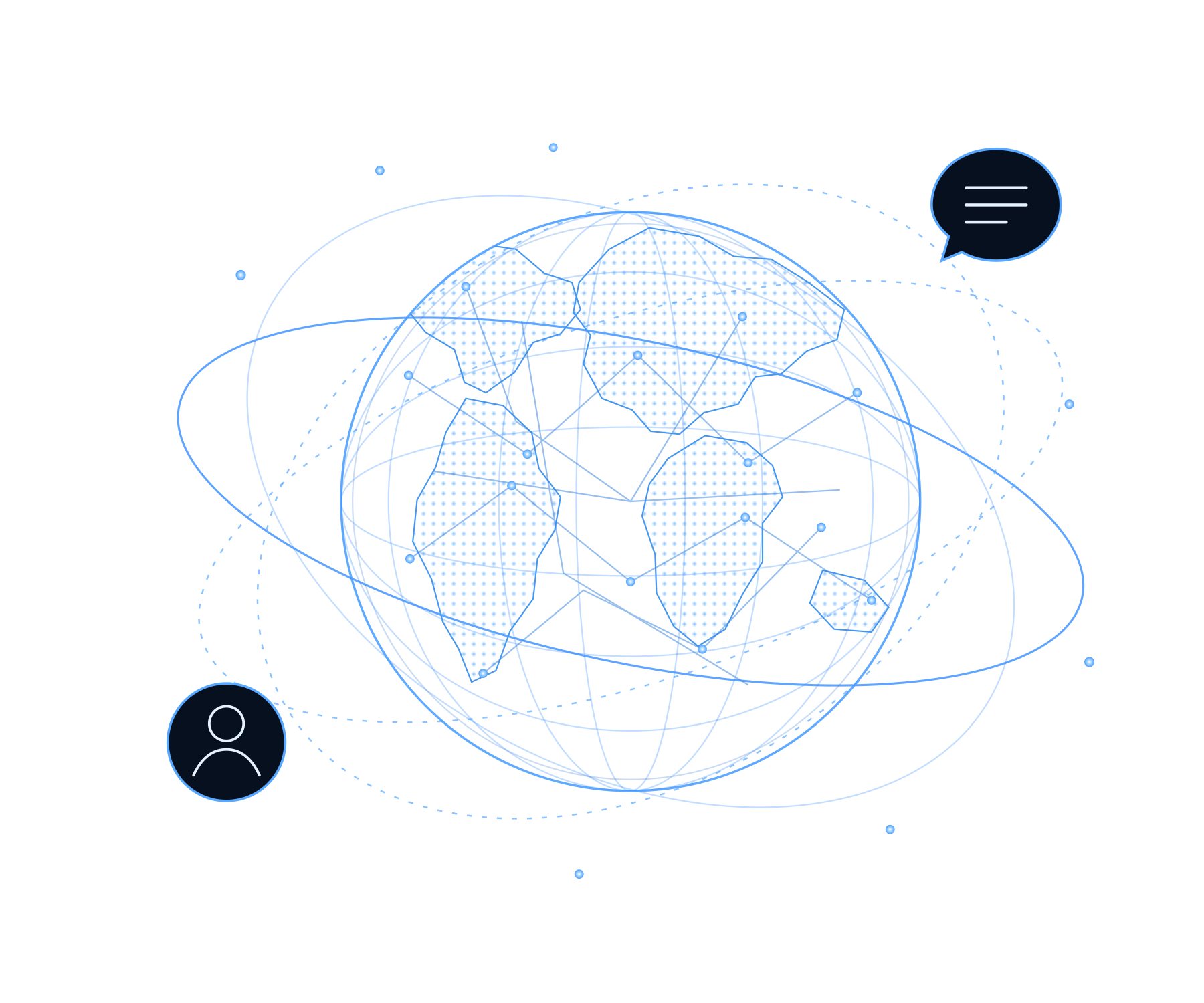 BlackNimbus connected network and project-entry visual